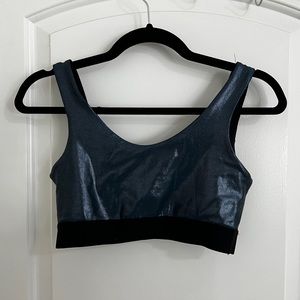 Heroine Sport Blue Metallic Sports Bra